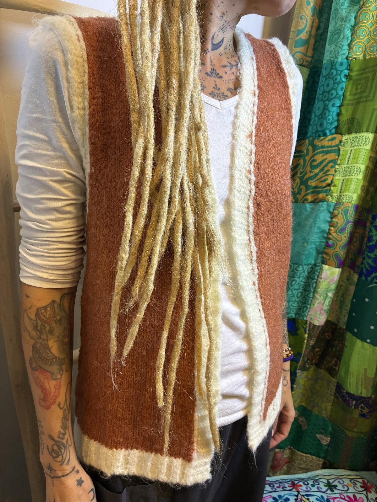 Chaleco Boho Bicolor de Punto