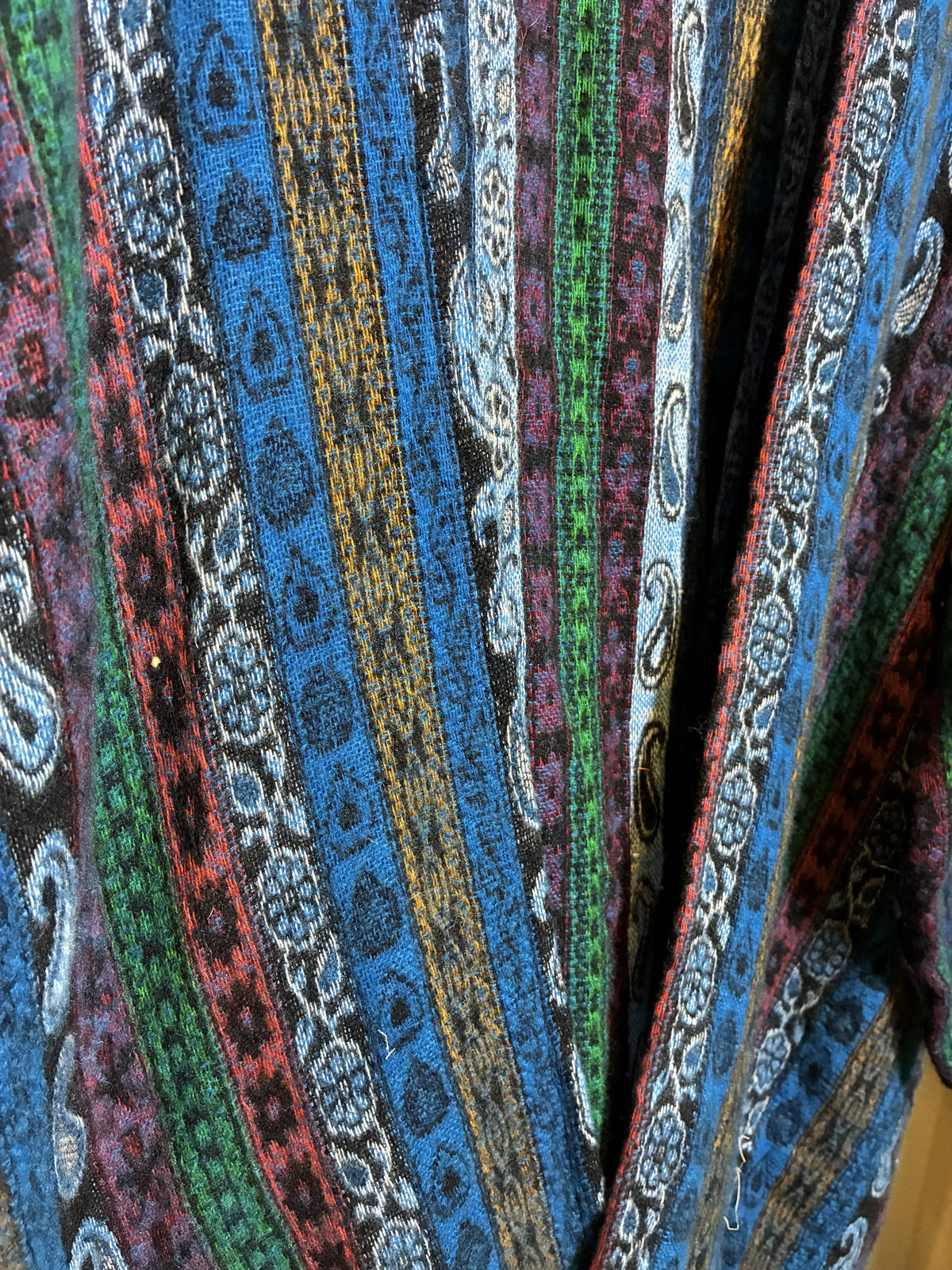 Abrigo Kimono Étnico Azul