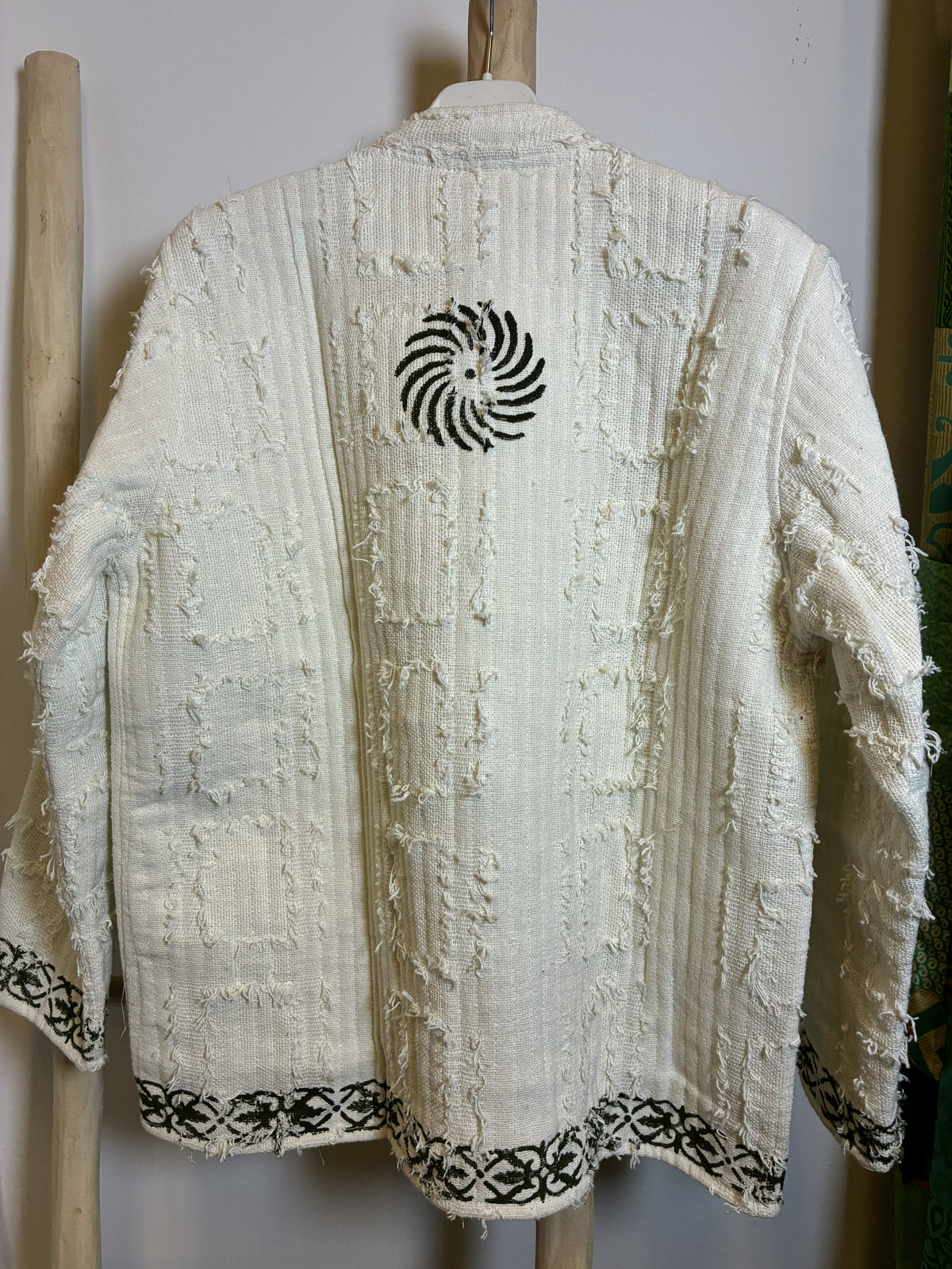 Chaqueta Boho Patchwork Étnica Cruda