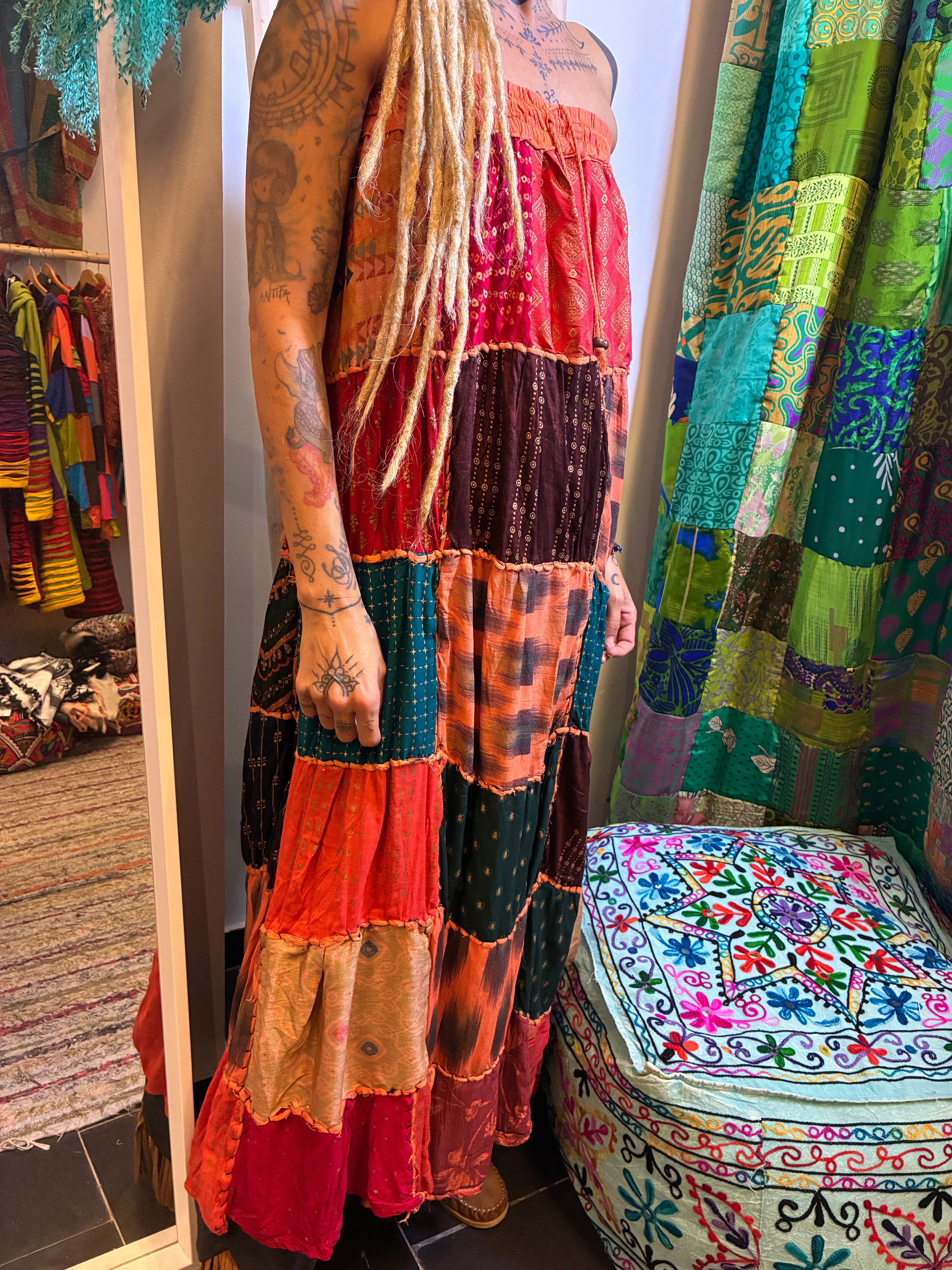 Falda Maxi Patchwork Boho