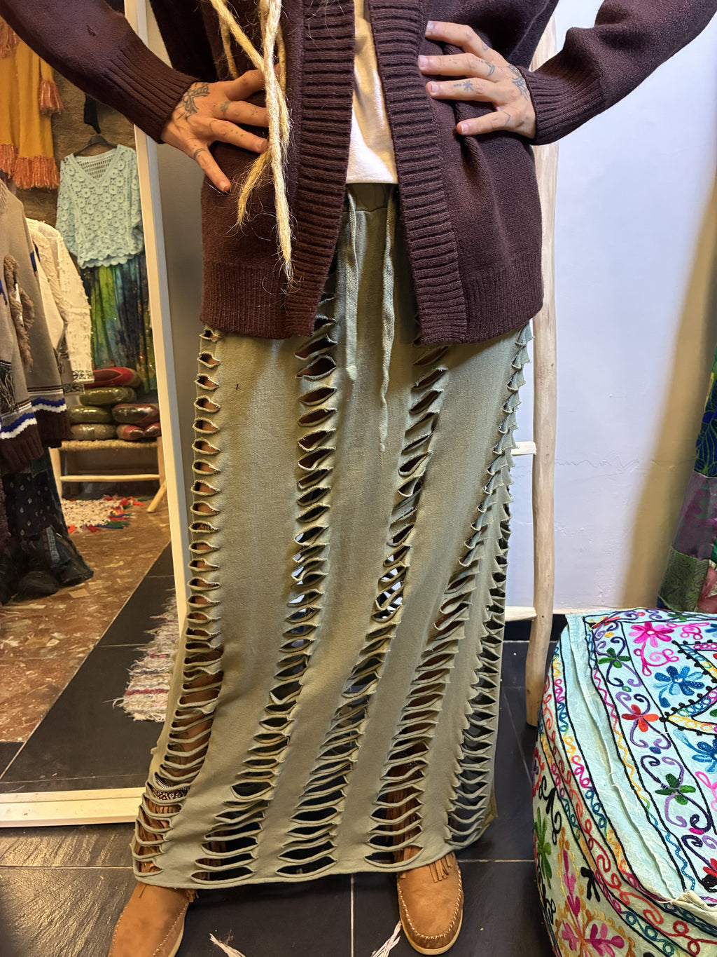 Falda Maxi Cut Out Boho
