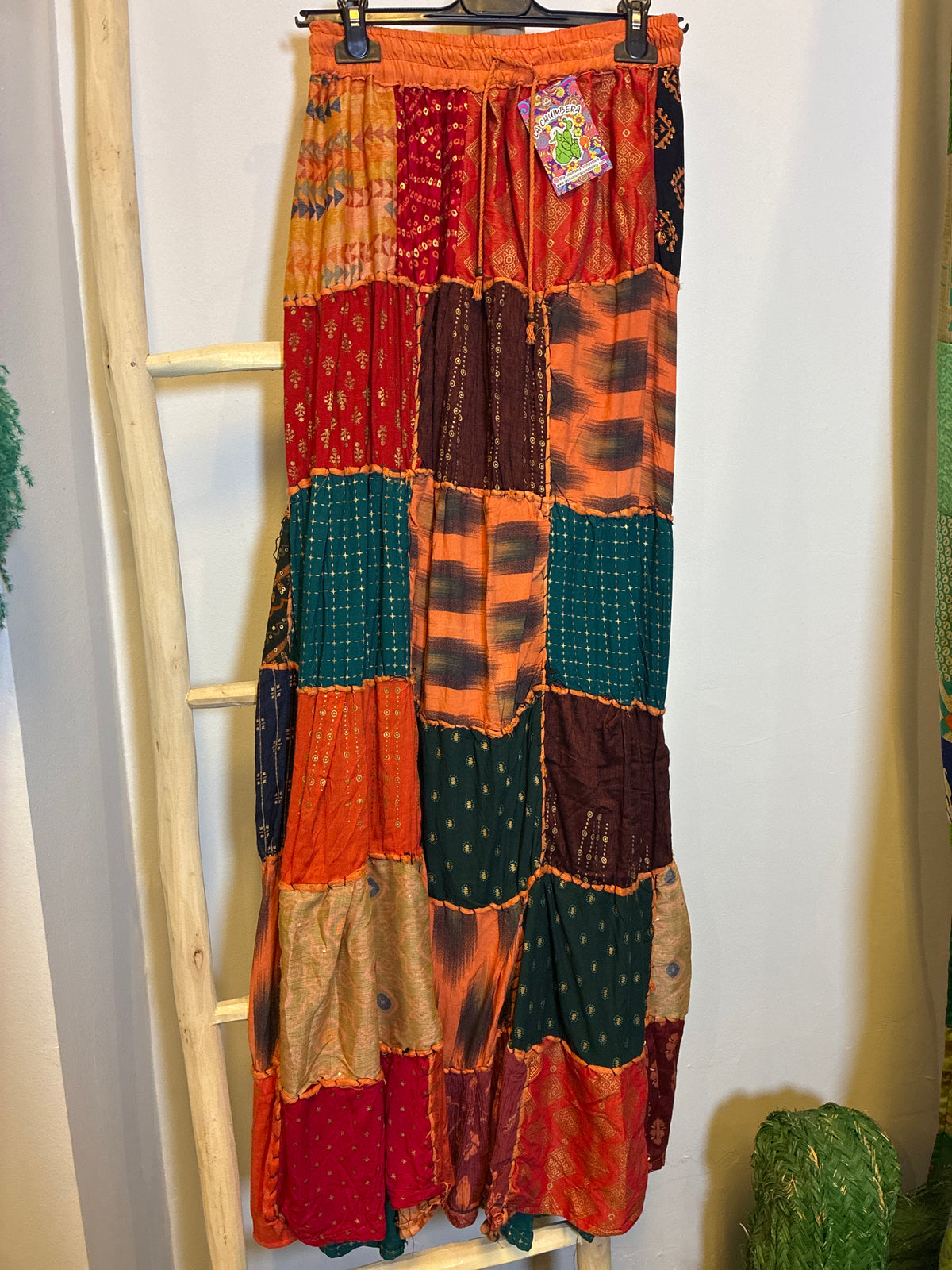 Falda Maxi Patchwork Boho