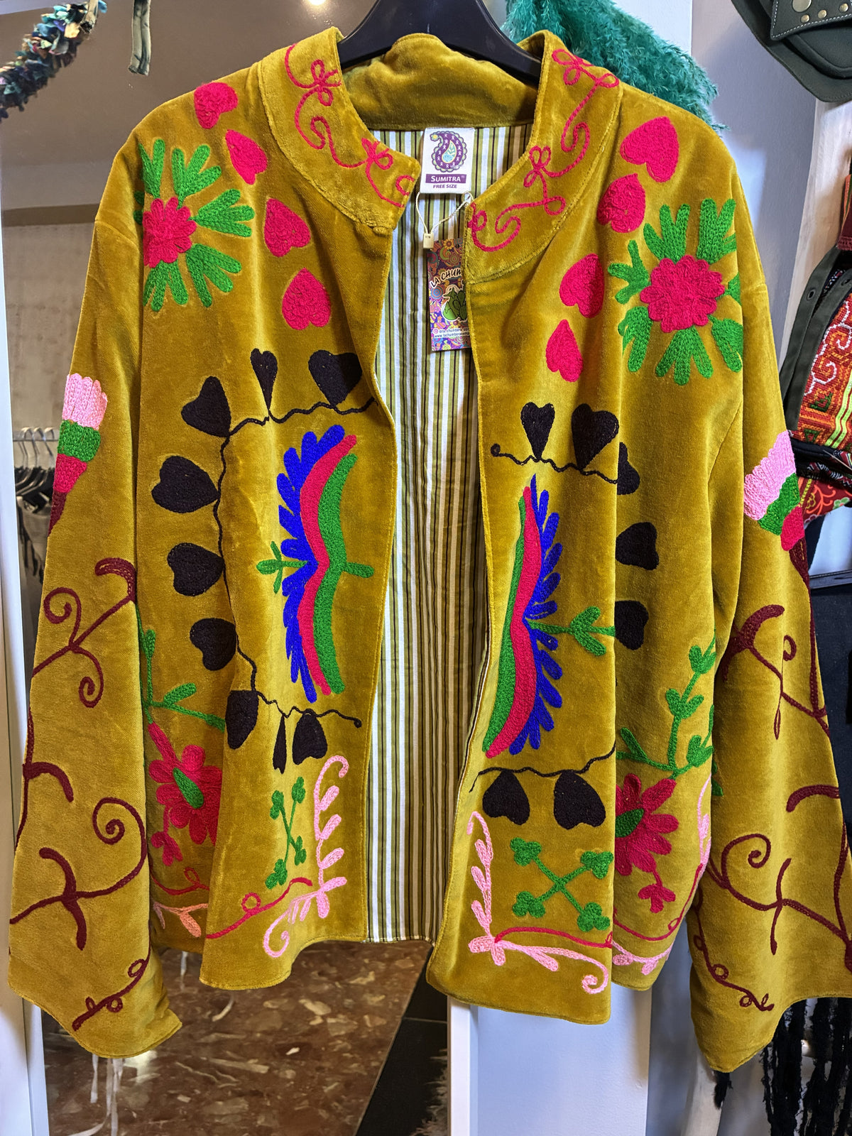 Chaqueta Suzani Mostaza