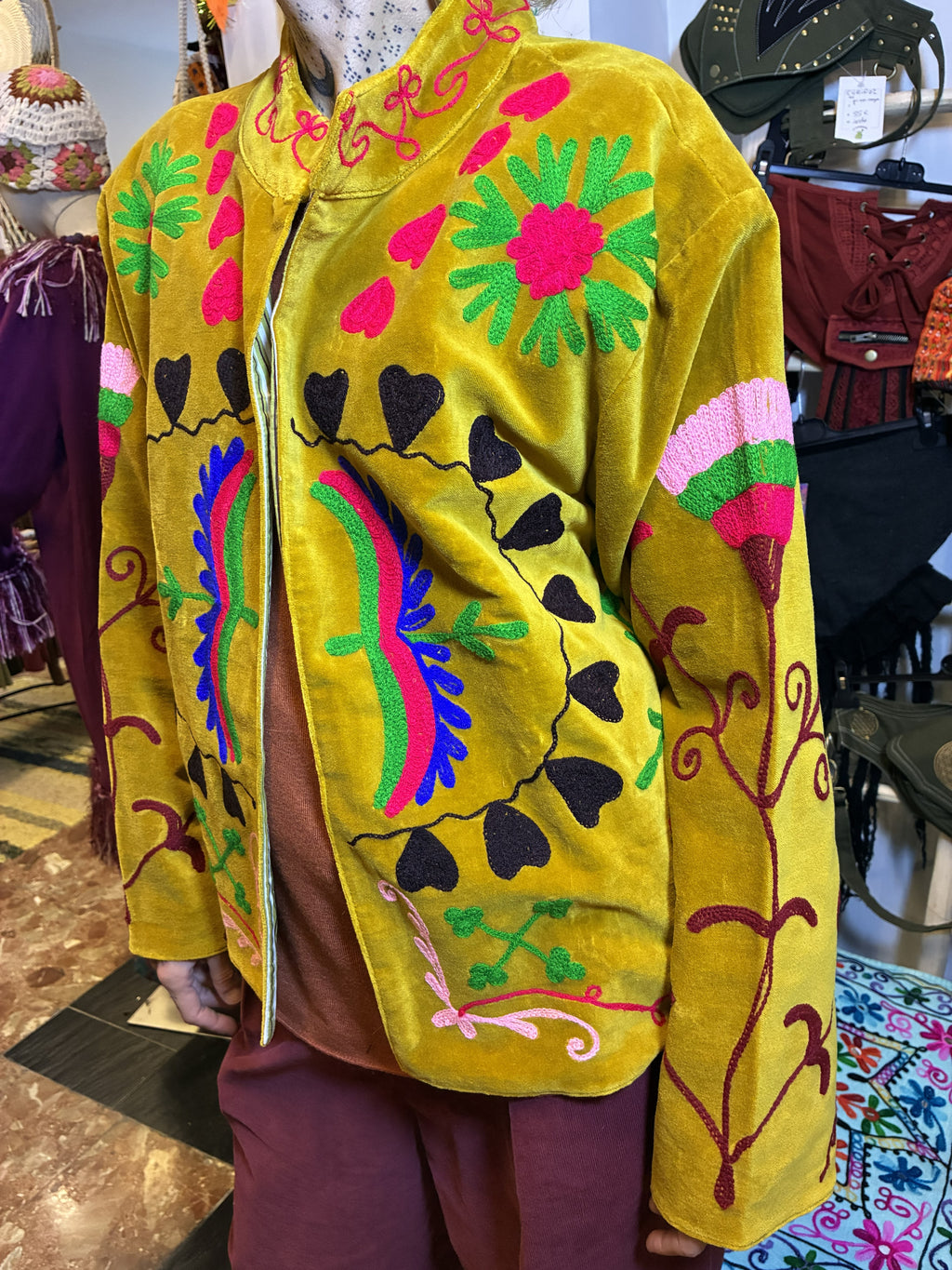 Chaqueta Suzani Mostaza