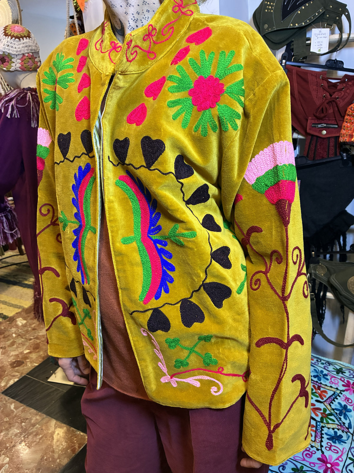 Chaqueta Suzani Mostaza