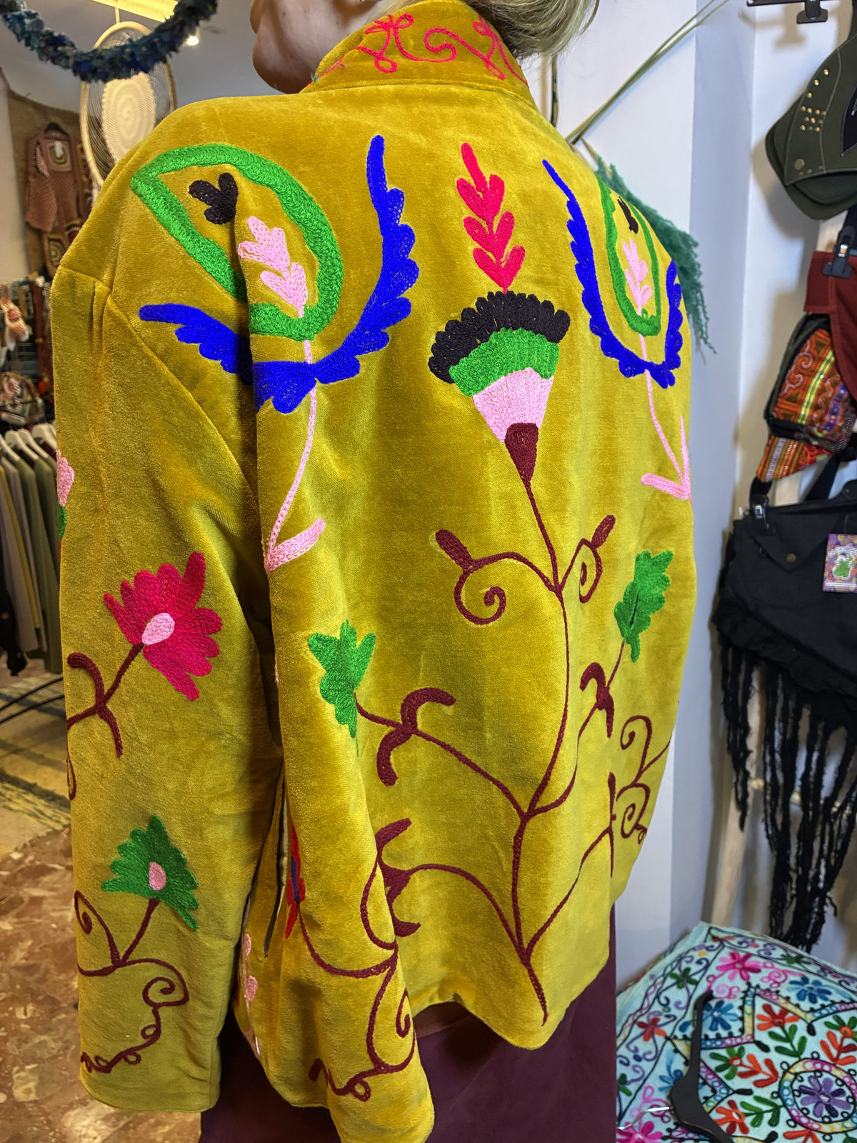 Chaqueta Suzani Mostaza