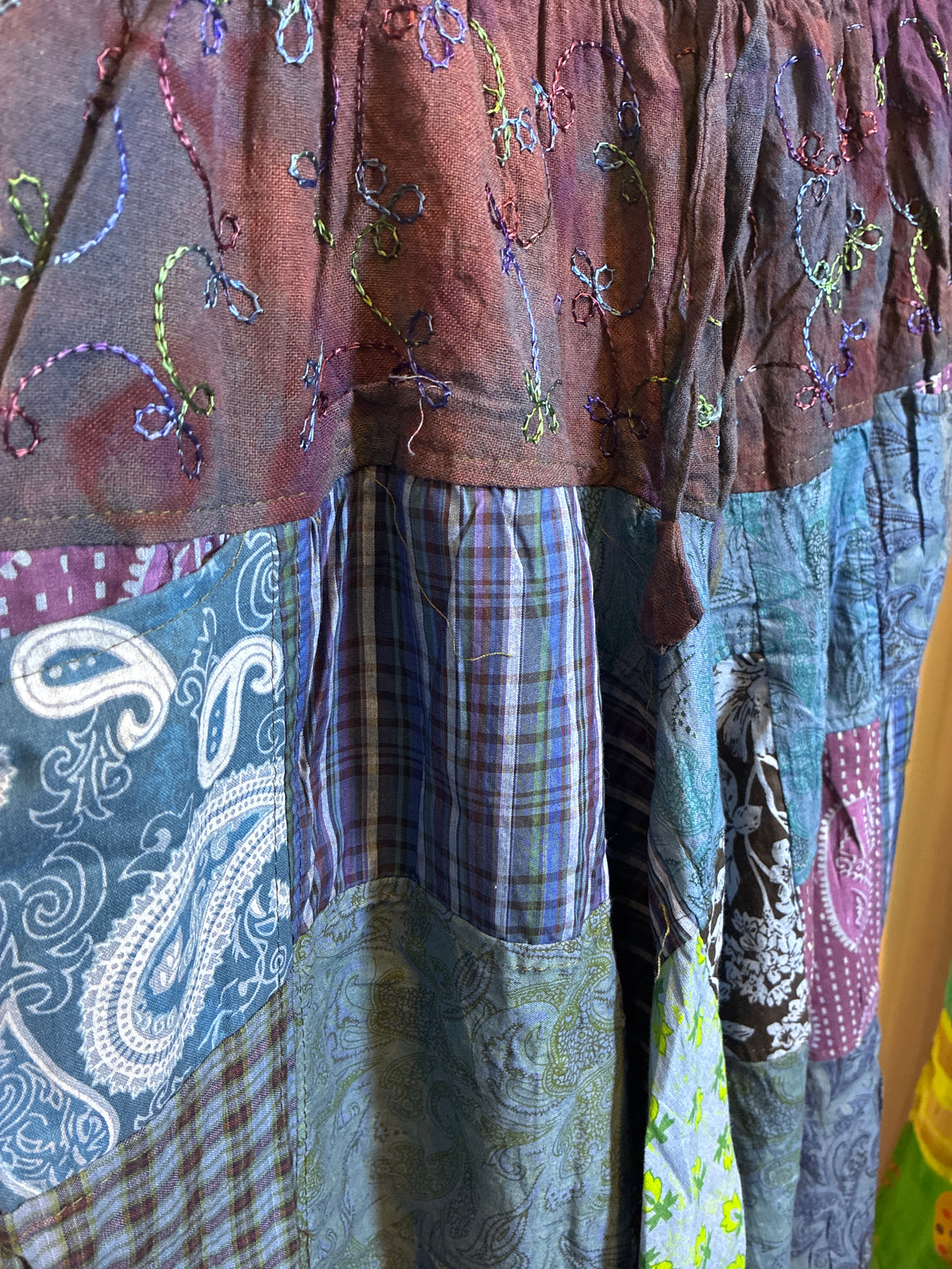 Pantalón Baggy Patchwork Bosque