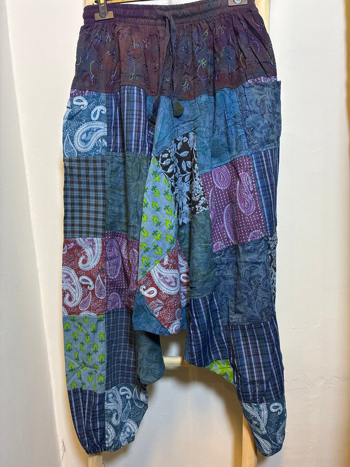 Pantalón Baggy Patchwork Bosque