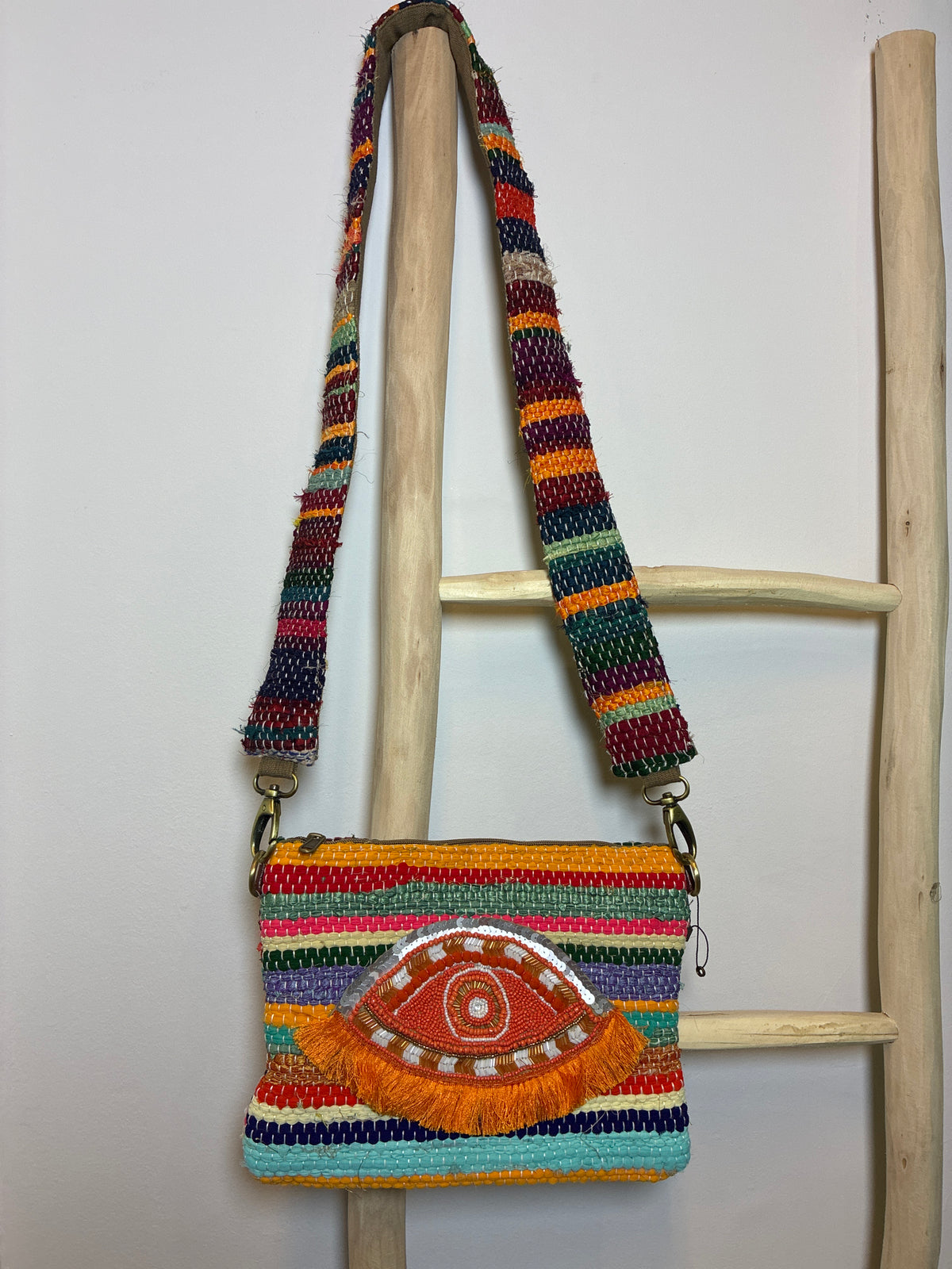 Bolso Bandolera Ojo Boho Multicolor