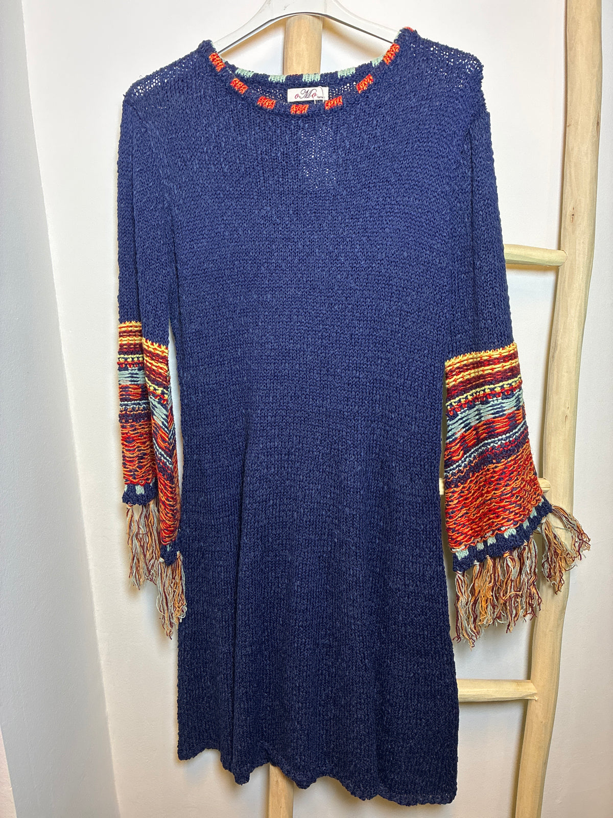 Vestido Punto Flecos Boho