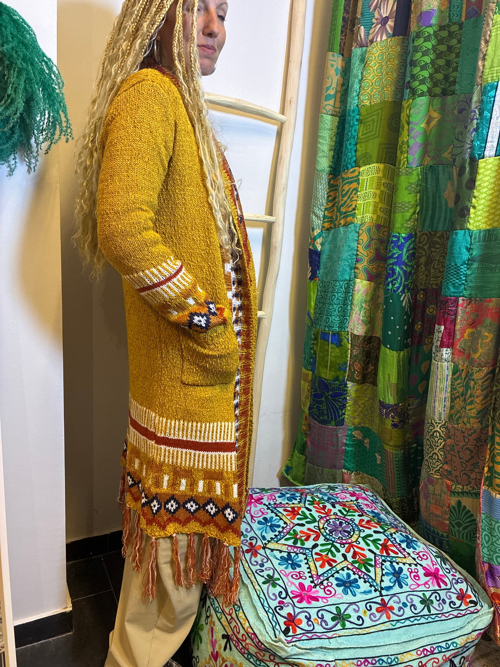 Chaqueta larga boho Andes