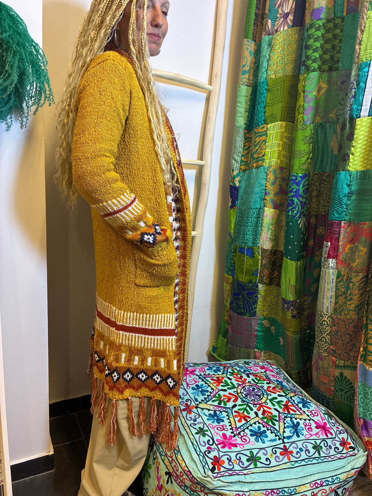 Chaqueta larga boho Andes