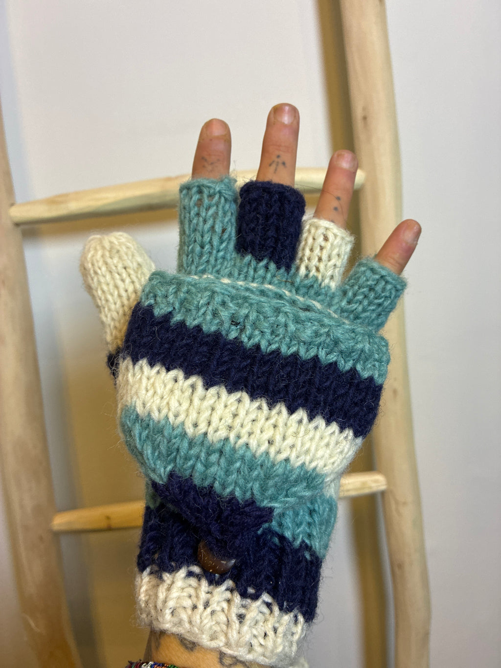 Guantes-manoplas de lana Nepal