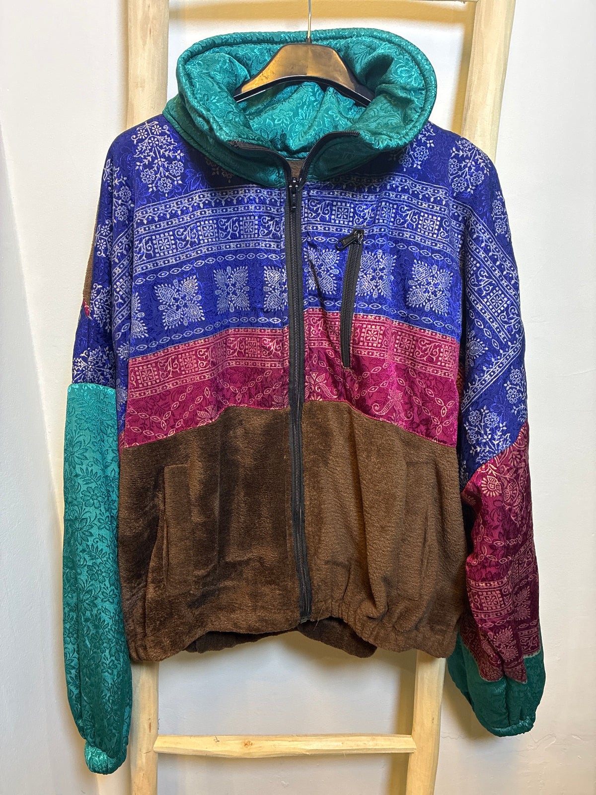 Chaqueta étnica oversize multicolor