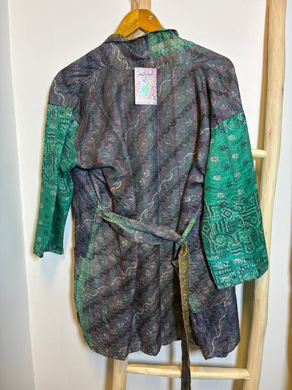 Kimono Kantha con cinturón