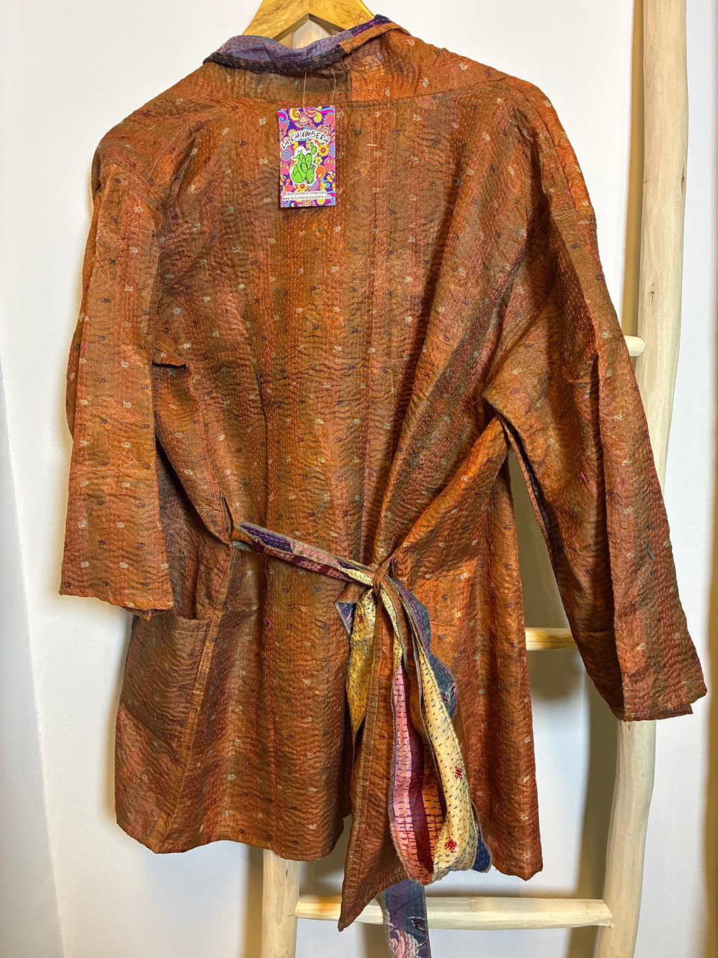 Kimono Kantha con cinturón