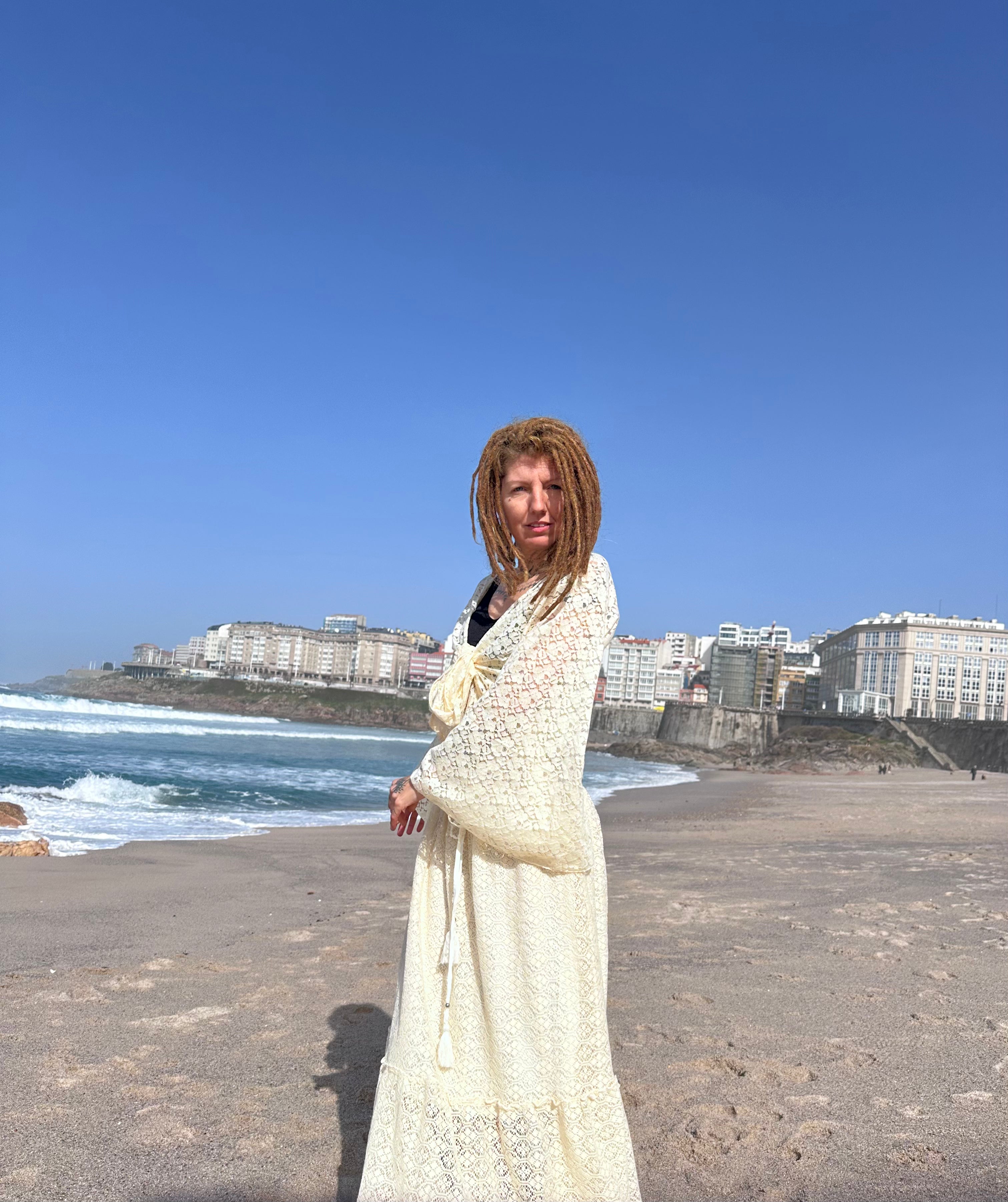 Falda Ibicenca Blanca de Algodón