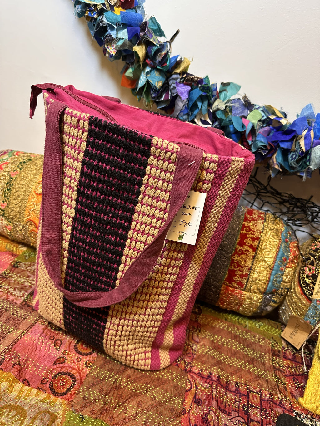 Bolso Tote Tejido Boho Jaipur